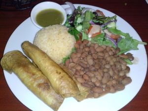potato taquito platter at Un Solo Sol in Los Angeles