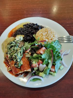 Enchiladas at Un Solo Sol in Los Angeles