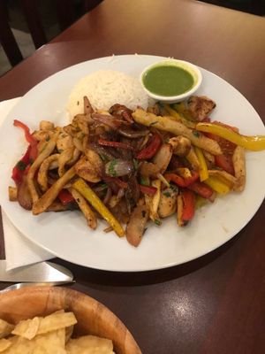 Tofu Saltado (fries w/ bell peppers and onions) at Un Solo Sol in Los Angeles