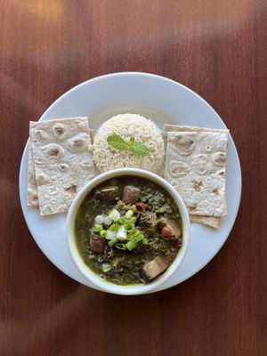 Ghormeh Sabzi Platter  at Un Solo Sol in Los Angeles