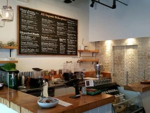 counter at City Press Juice in Chicago