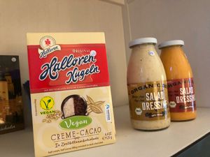 sweets & salad dressing at Holy Kitchen in Heidelberg