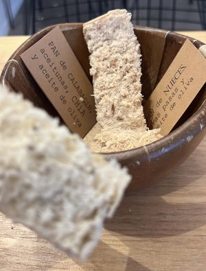 Pan casero  at Punto Vegano in Madrid