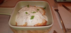 Lasaña de verduras at Punto Vegano in Madrid