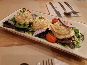 Starter / Olivier salad at Punto Vegano in Madrid