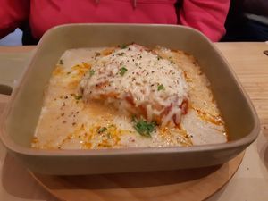 Menu of the day / Main / Lassagne at Punto Vegano in Madrid