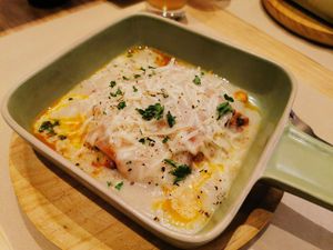 Menú del día main: lasagne at Punto Vegano in Madrid