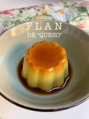 Flan casero de "queso". at Punto Vegano in Madrid
