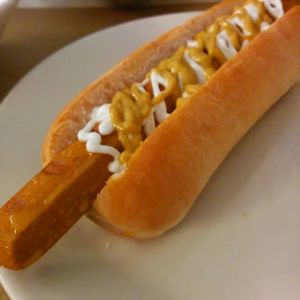 Vegan hot-dog at Punto Vegano in Madrid