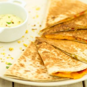 "Quesadillas" at Punto Vegano in Madrid