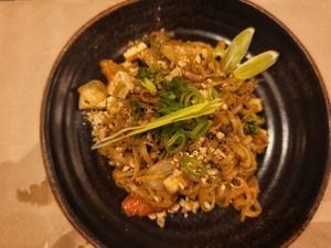 Noodles at Punto Vegano in Madrid