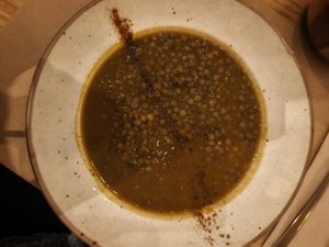 Lentejas at Punto Vegano in Madrid