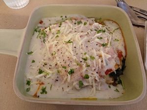 Daily menu / Sundays / Main course / Seitan lassagne at Punto Vegano in Madrid