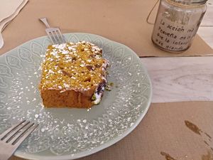 Dessert / Pumpking cake at Punto Vegano in Madrid