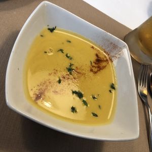 Pumpkin Soup at Punto Vegano in Madrid