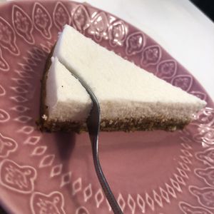 Coconut, Almond and Lemon tart  at Punto Vegano in Madrid