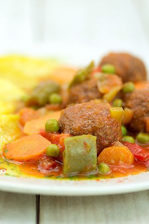 Albóndigas de quinoa y avena. at Punto Vegano in Madrid
