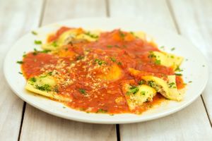 Ravioli. at Punto Vegano in Madrid