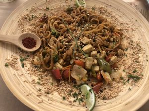 Pad thai  at Punto Vegano in Madrid