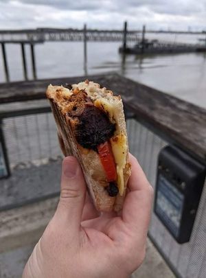 Vegan panini (takeaway) at Vegan Antics in Gravesend