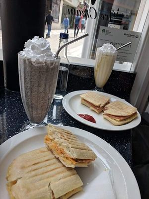 Vegan toasties and thick shakes (eat in) at Vegan Antics in Gravesend