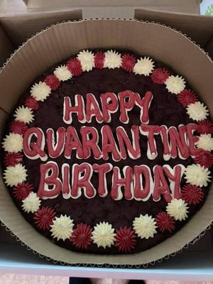 Large cookie (from website, delivered via royal mail) at Vegan Antics in Gravesend