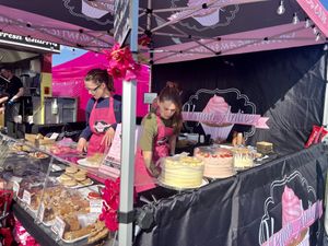 Stall with cakes and sweet treats   at Vegan Antics in Gravesend