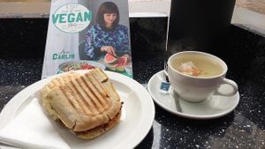 My lunch at Vegan Antics - Relaxation Tea and Italian Panini at Vegan Antics in Gravesend