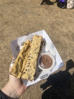 Cookie fries and caramel dip   at Vegan Antics in Gravesend