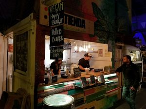 outside at Latienda in Copenhagen