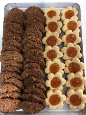 Frolla vegana con marmellata e biscotti all’orzo  at Pasticceria San Marco in Ospitaletto