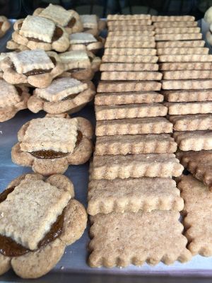 Frolla allo zenzero e frolla con marmellata di mele e zenzero  at Pasticceria San Marco in Ospitaletto