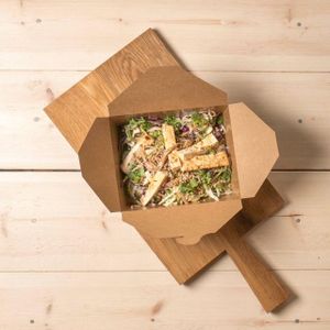 asian inspired salad with soba noodles and smoked tofu. The tofu is from The local buddhist temple and smoked at The restaurant. at Mat Fra Hagen in Trondheim