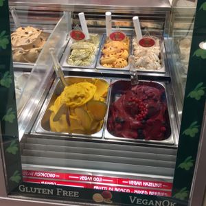 dairy free selection  at Vanilla Gelati Italiani in Milan