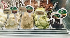 The day’s vegan options  at Vanilla Gelati Italiani in Milan