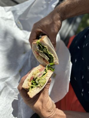 My husband got the Vegan Delight #Veganuary at Organic Sandwich Company in Boulder