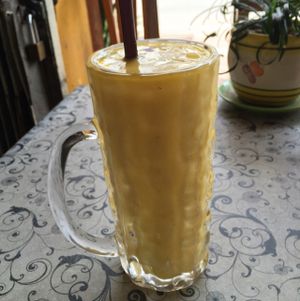 Mango, pineapple and banana smoothie, 10,000 kip at House of Fruit Shakes in Vientiane