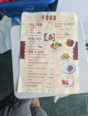 Food Menu at House of Fruit Shakes in Vientiane