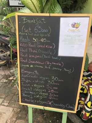 menu  at House of Fruit Shakes in Vientiane