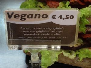 Vegano sandwich ingredients at Chef Express in Venice