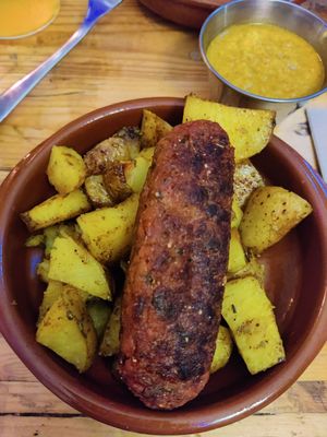 Chorizo chimichurri at Lata de Zinc in Oviedo