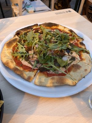 Tudela vegan pizza  at Lata de Zinc in Oviedo