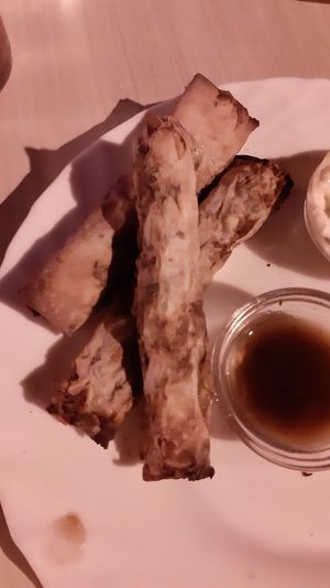 Half portion of Springrolls (starkes eating as they booked so yummi... forgot about the pic!) at Lata de Zinc in Oviedo