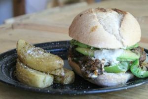 torta de bistec (vegan) at Revolucion Verde - Colonia Primavera in Monterrey