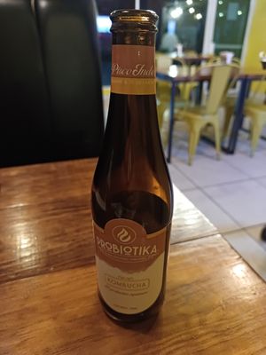 Ginger kombucha at Revolucion Verde - Colonia Primavera in Monterrey