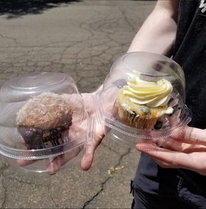 Vegan cupcakes from the truck at Compassiofest 2018 at Hardcore Sweet Cupcakes in Oakville