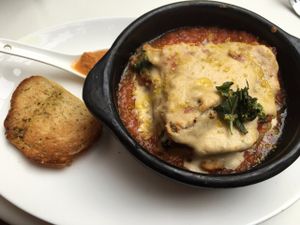 Lasagna at Shakti en Chile in Santiago