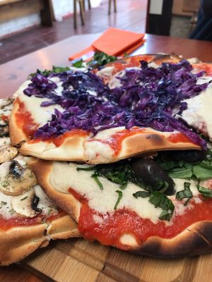3 small but filling pizzas (~15$) at Shakti en Chile in Santiago