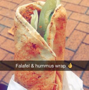 falafel & hummus wrap at Hummus House UK in Coventry