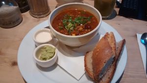 Chili sin carne (vegan). at Le Pain Quotidien - Charonne in Paris